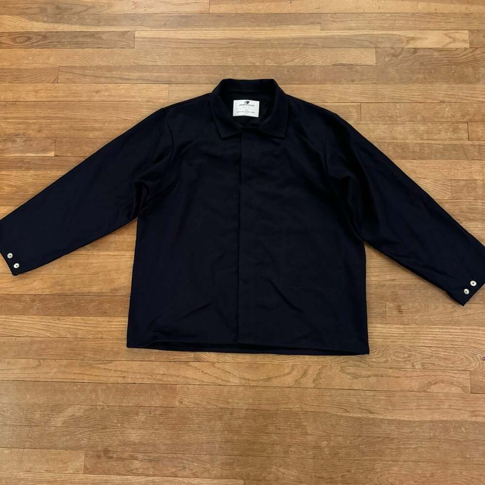 American Safety Clothing black long sleeve medium weight coat size large L
b31